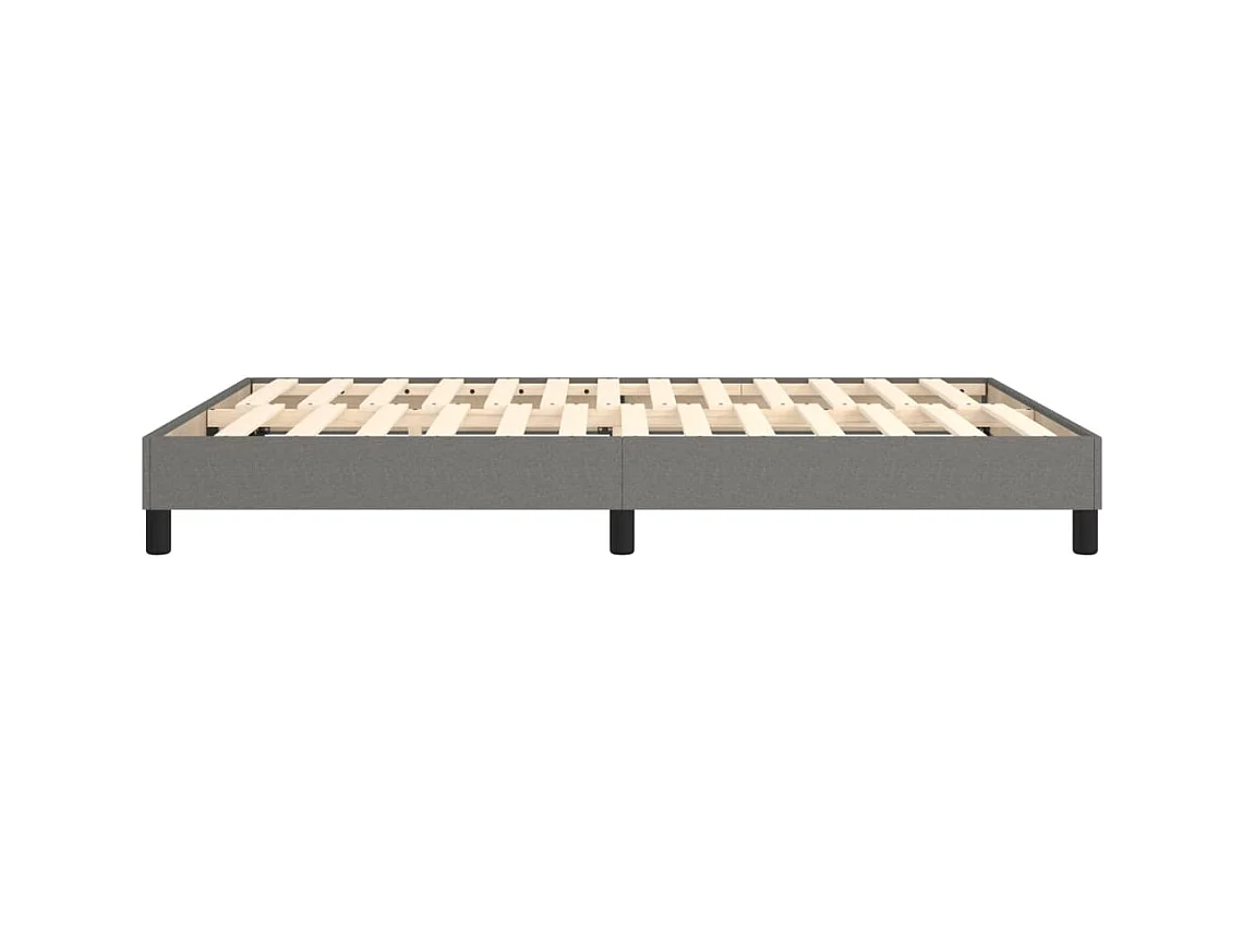Sommier à lattes de lit Gris foncé 140x190 cm Tissu