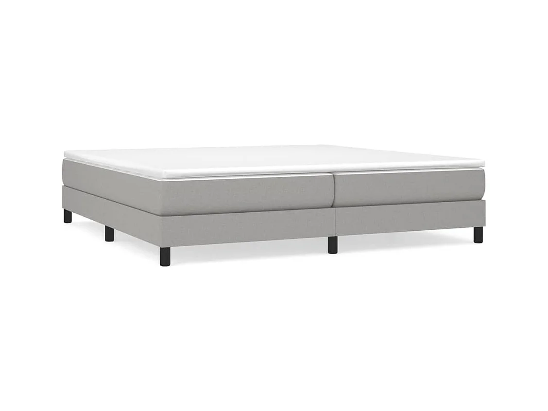Sommier à lattes de lit Gris clair 200x200 cm Tissu