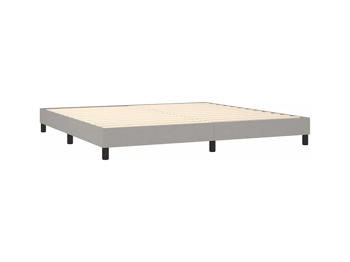 Sommier à lattes de lit Gris clair 200x200 cm Tissu