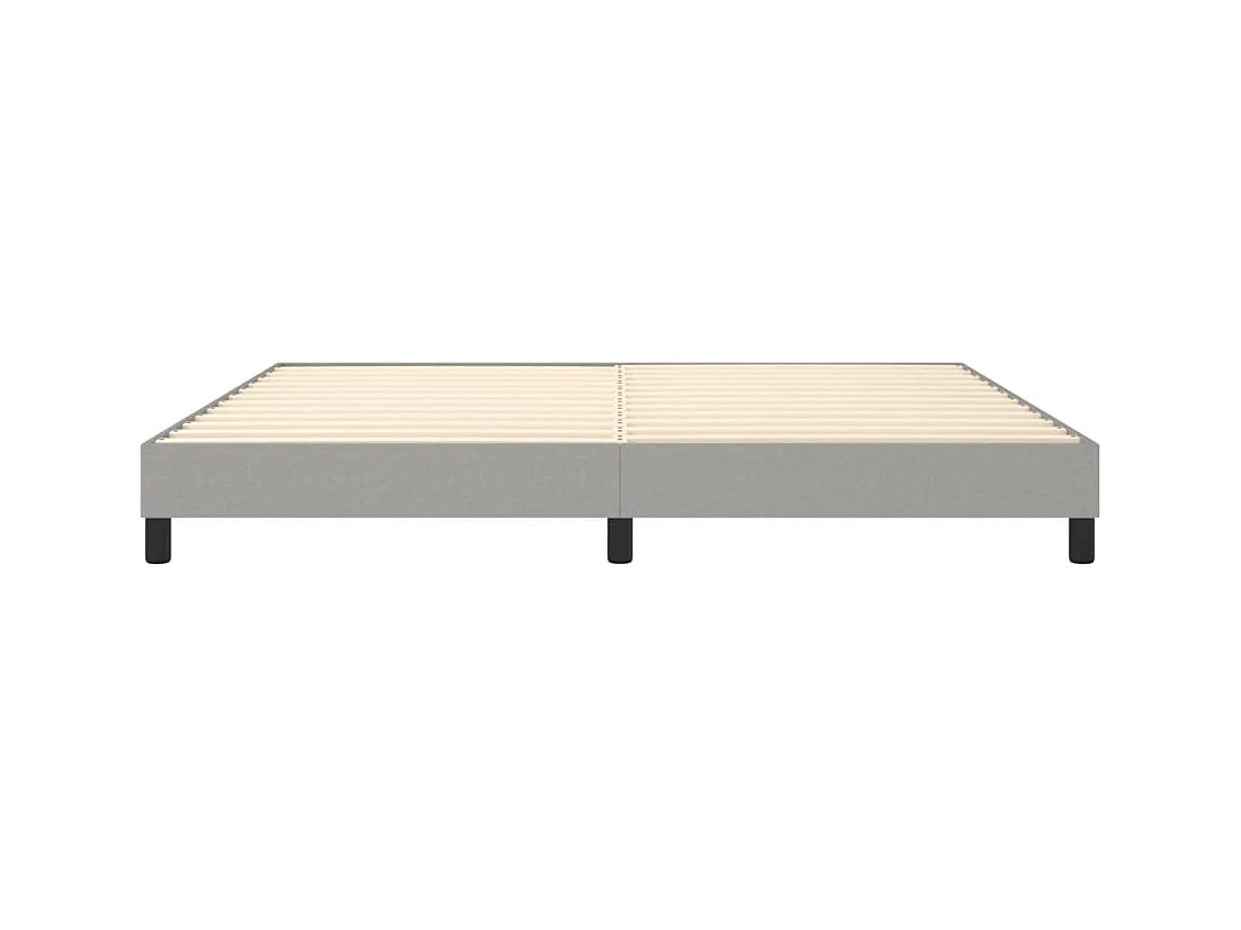 Sommier à lattes de lit Gris clair 200x200 cm Tissu