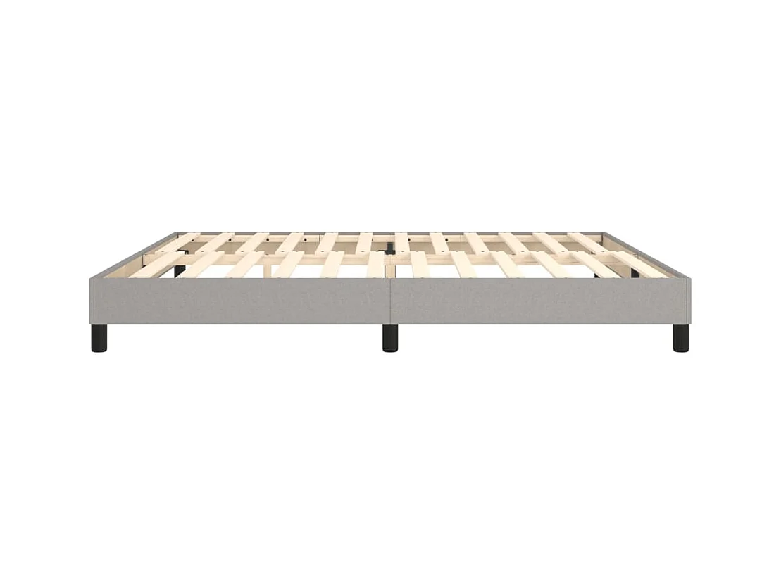 Sommier à lattes de lit Gris clair 200x200 cm Tissu