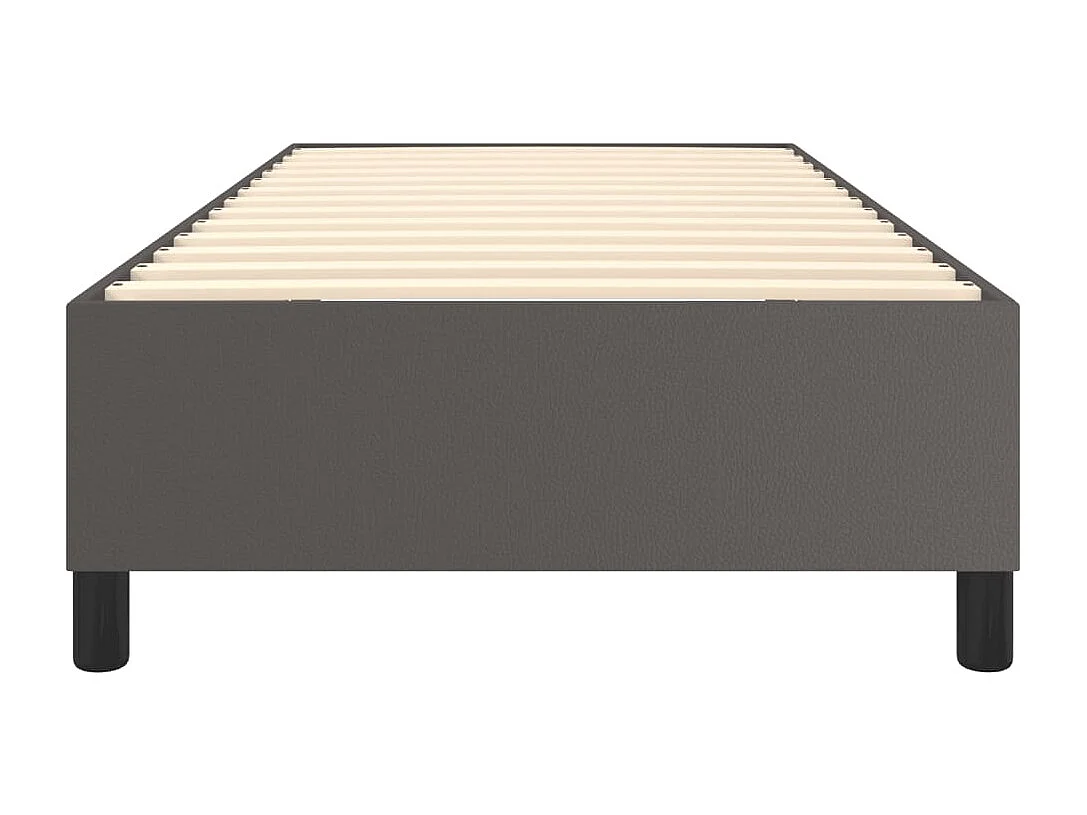 Sommier à lattes de lit Gris 80x200 cm Similicuir