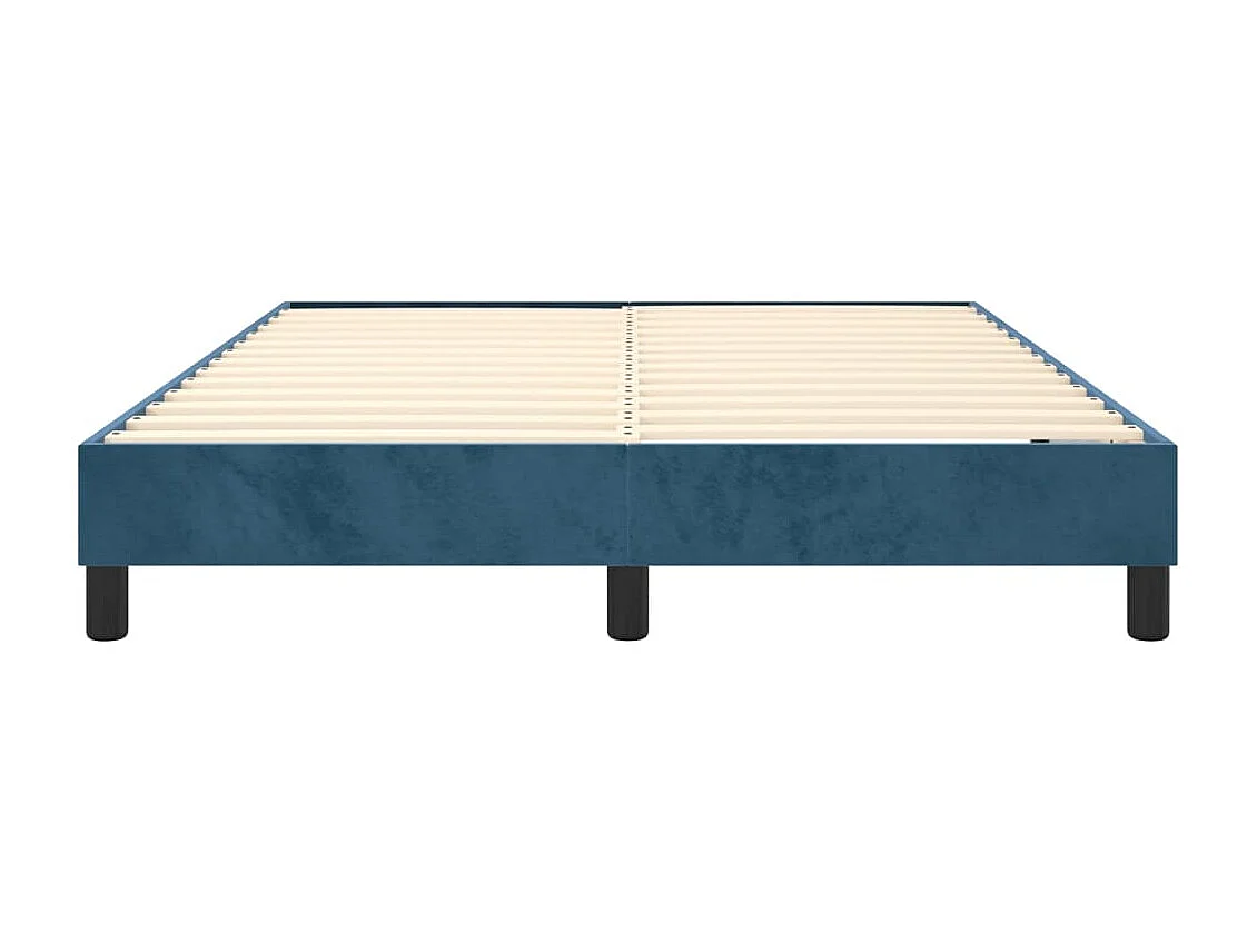Estructura de cama box spring terciopelo azul oscuro 140x200 cm
