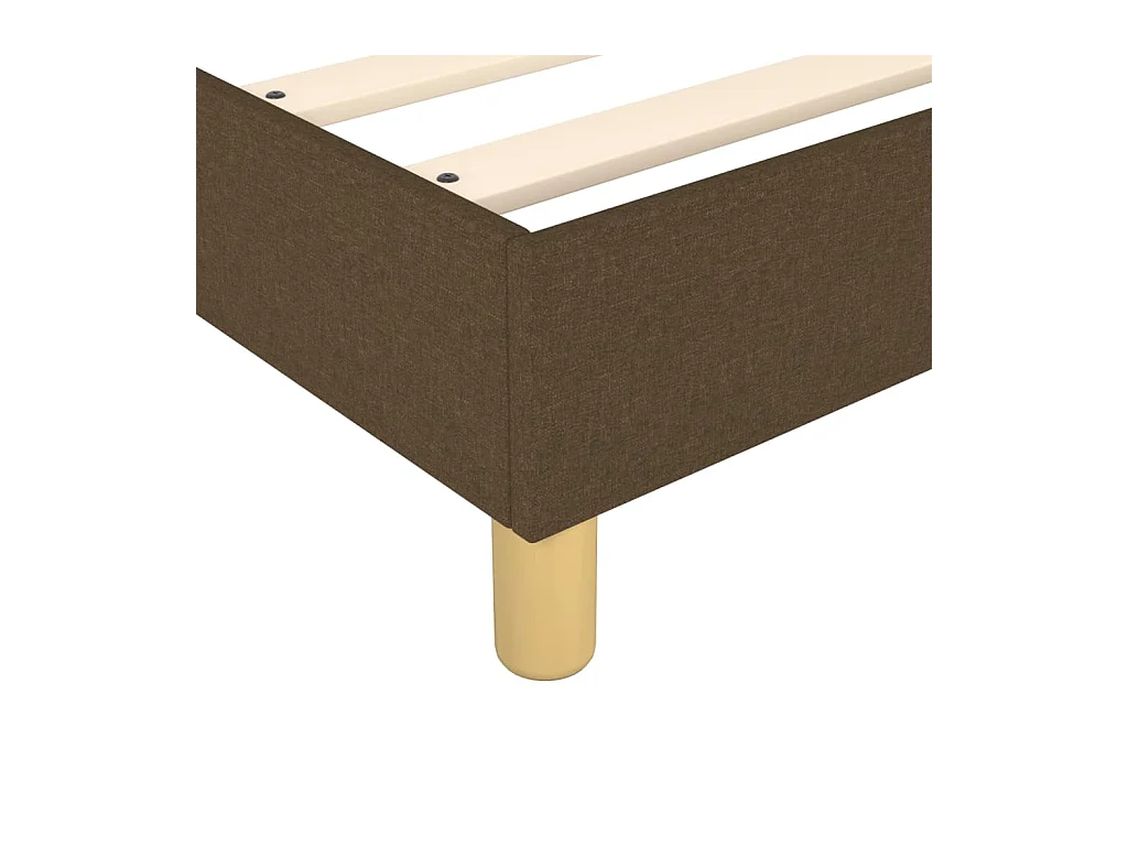Sommier à lattes de lit Marron foncé 100x200 cm Tissu