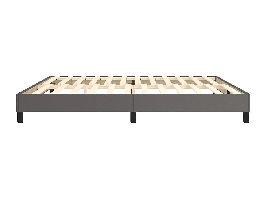 Estructura de cama box spring cuero sintético gris 200x200 cm