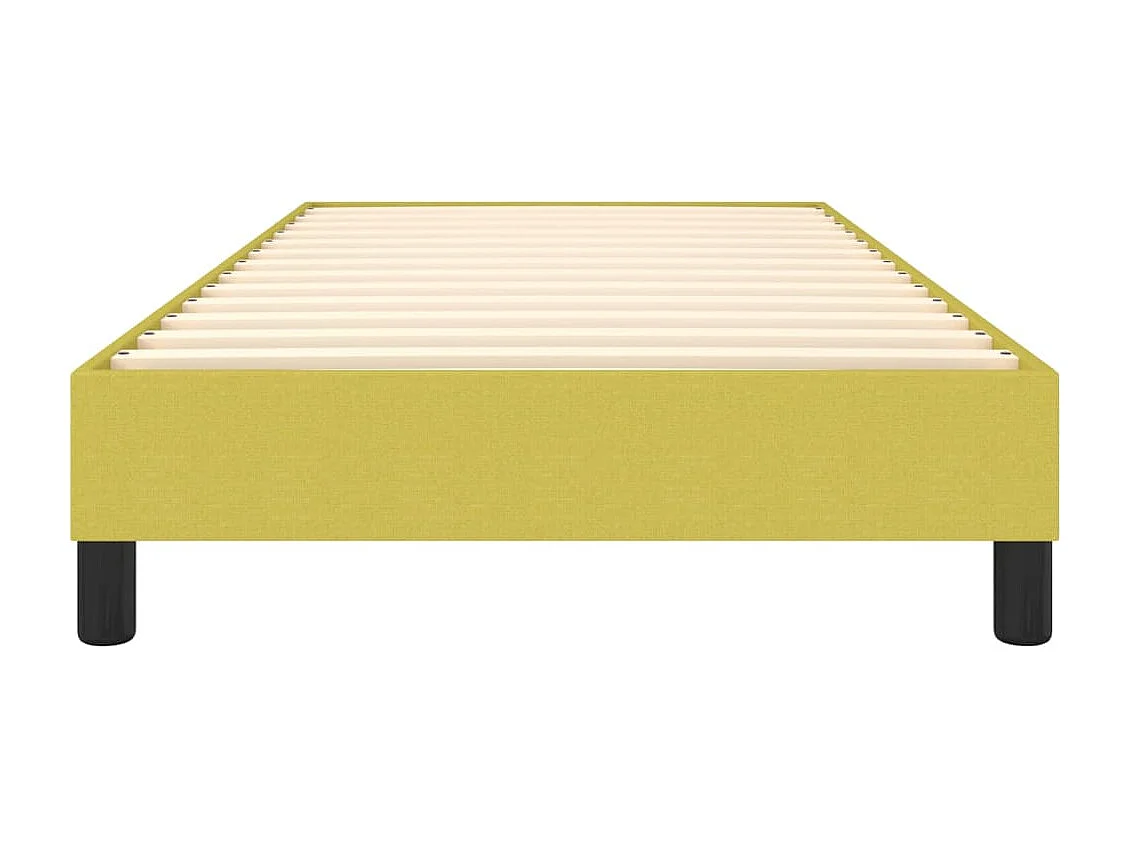Estructura de cama box spring tela verde 90x200 cm