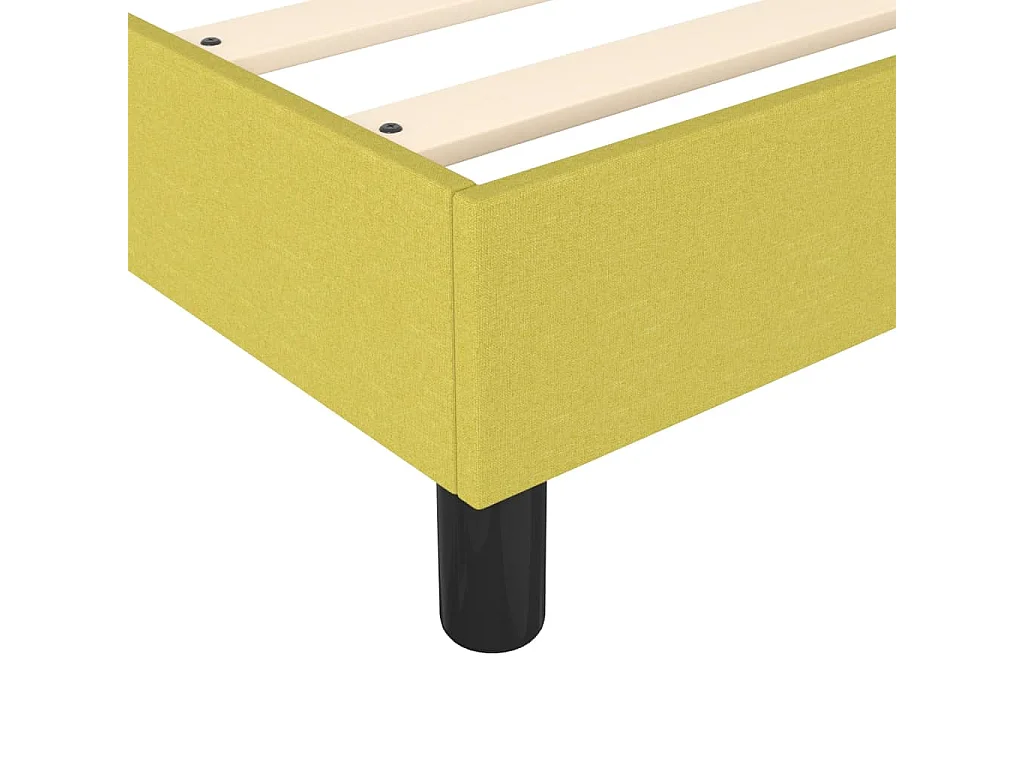 Estructura de cama box spring tela verde 90x200 cm
