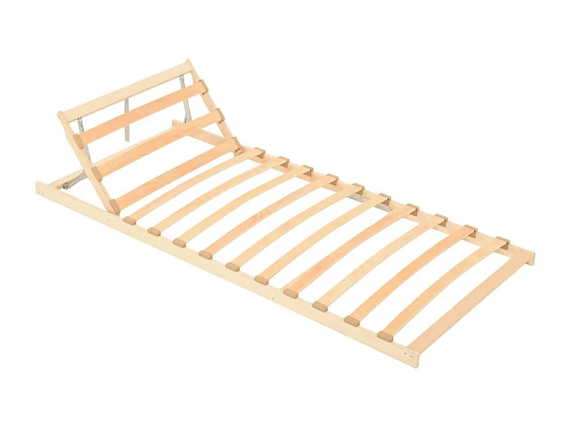 Estrado de ripas com 13 ripas cabeceira ajustável 90x200 cm