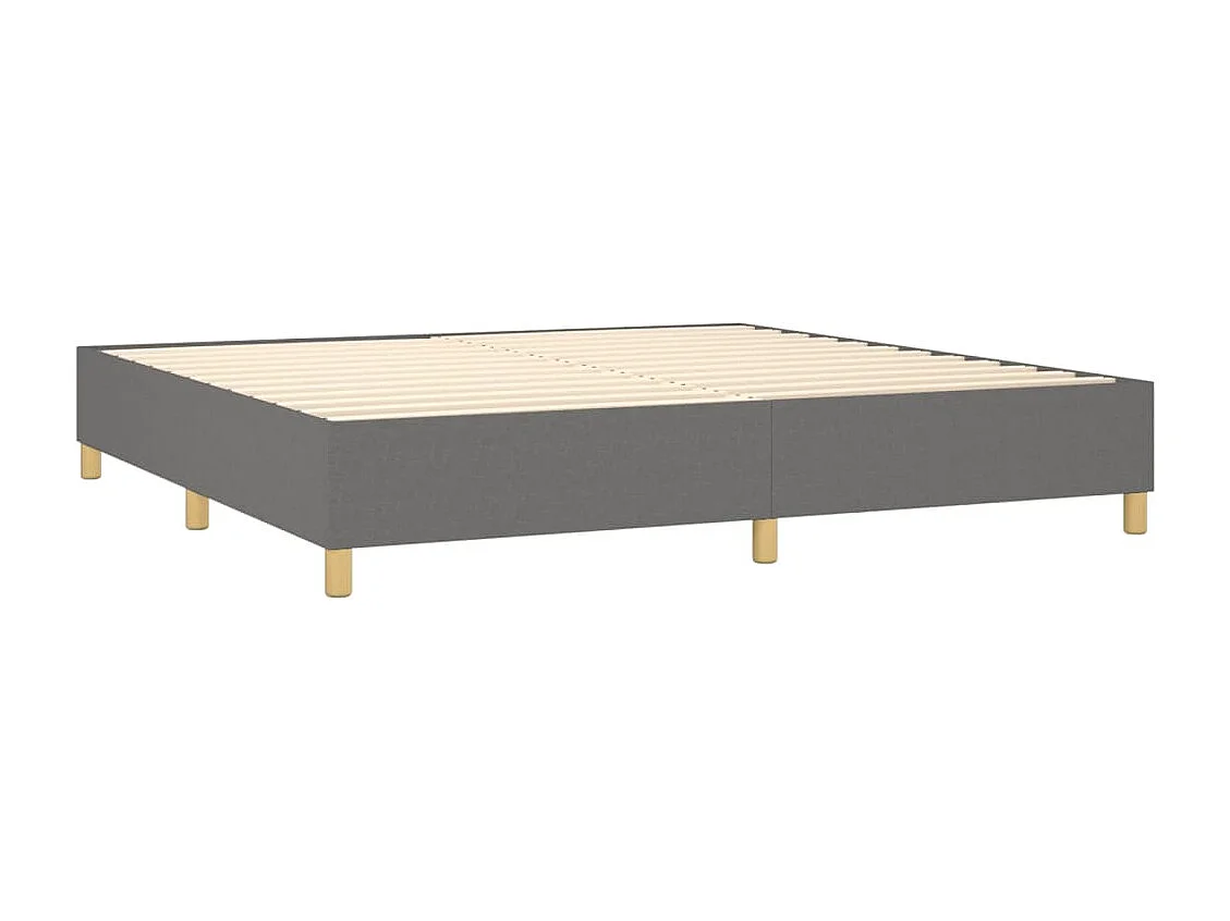Bedframe zonder matras stof donkergrijs 200x200 cm