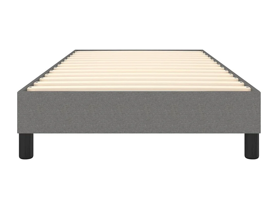 Estructura de cama box spring tela gris oscuro 80x200 cm