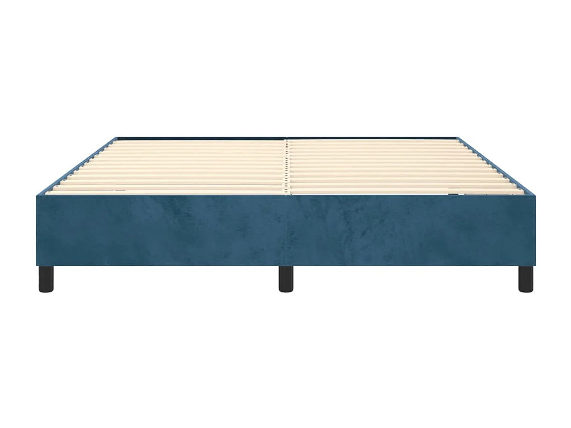 Estructura de cama box spring terciopelo azul oscuro 200x200 cm