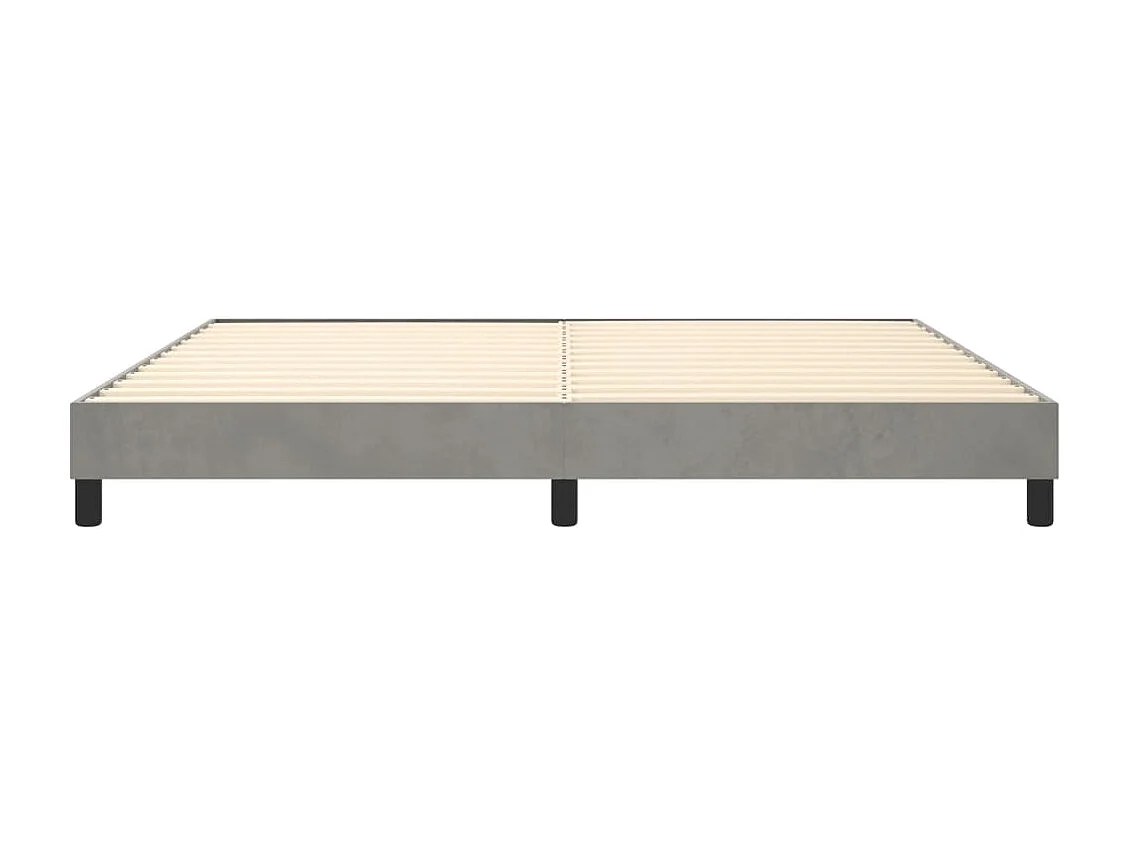 Estructura de cama box spring terciopelo gris claro 200x200 cm