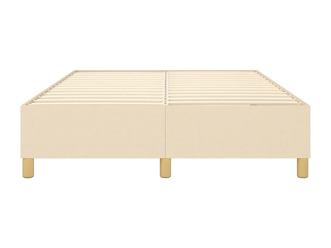 Estrutura de cama com molas 140x190 cm tecido cor creme