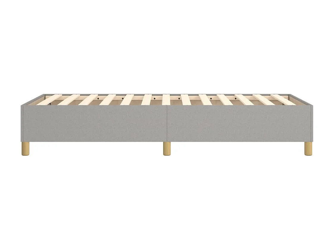Estructura de cama box spring tela gris claro 80x200 cm