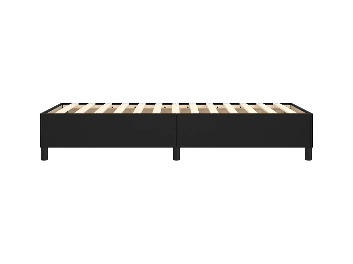Estrutura de cama com molas 90x200 cm couro artificial preto