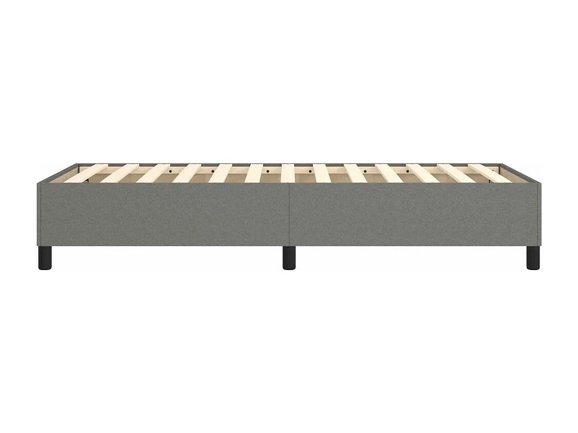 Estructura de cama box spring tela gris oscuro 80x200 cm