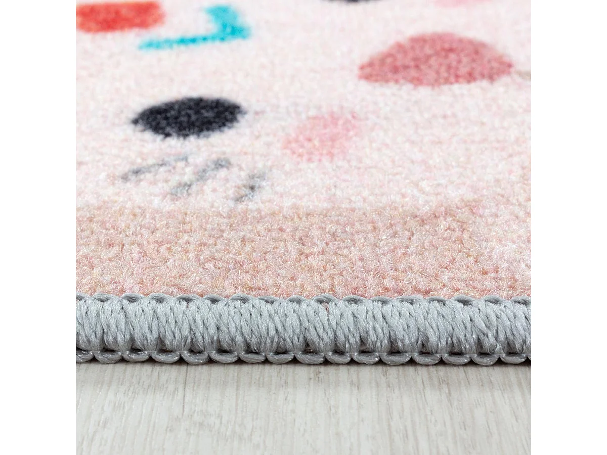 Tapis enfant 140x200 Lavable 30° HUSPLAY gris et marron