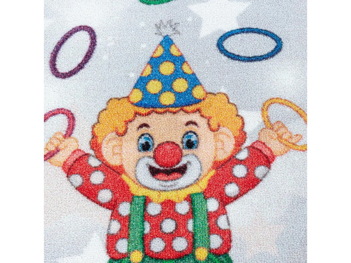 Tappeto per bambini 100x150 Lavabile 30° CIRCU G grigio