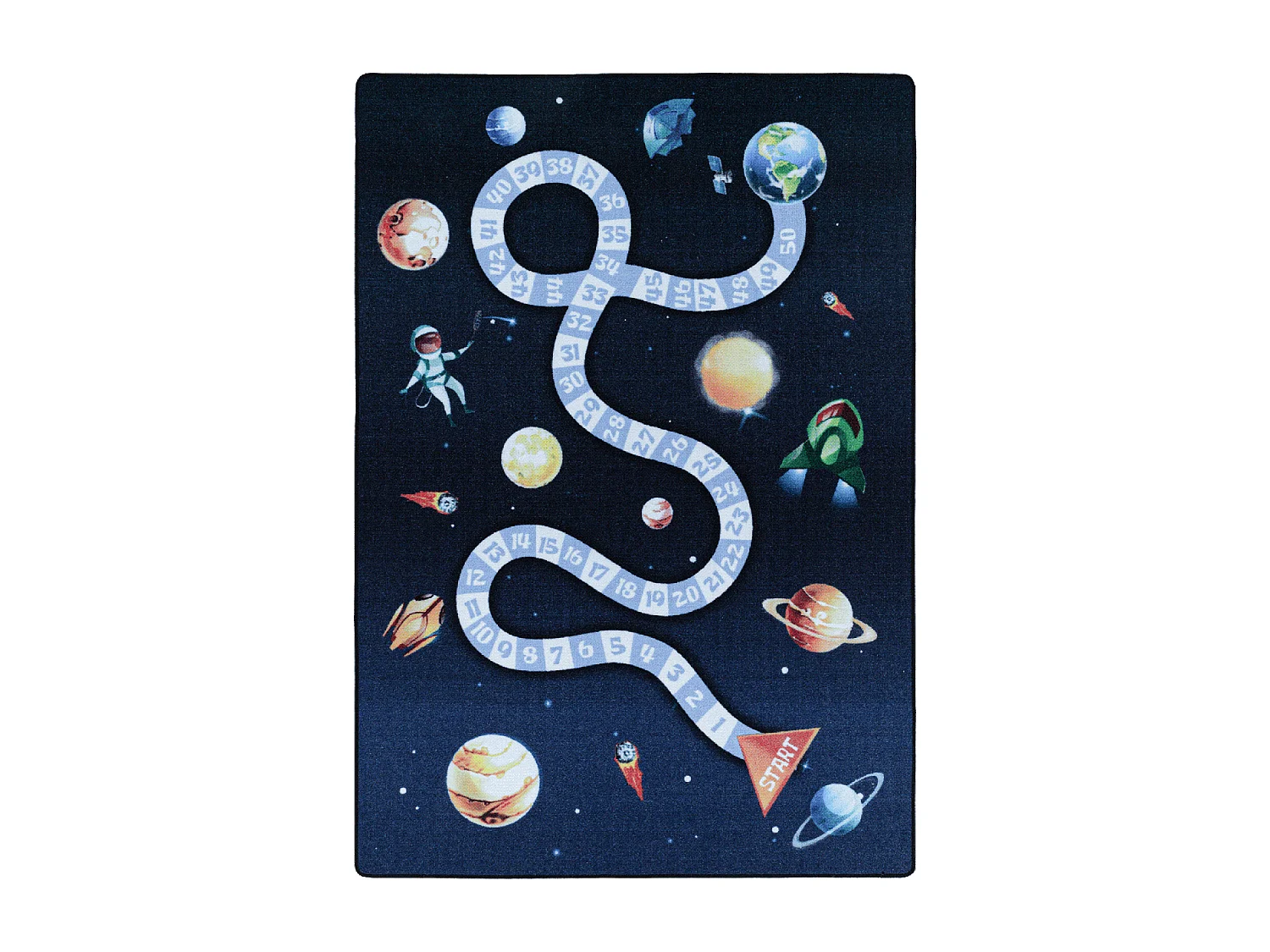 Tappeto per bambini 80x120 lavabile 30° KIDATU blu