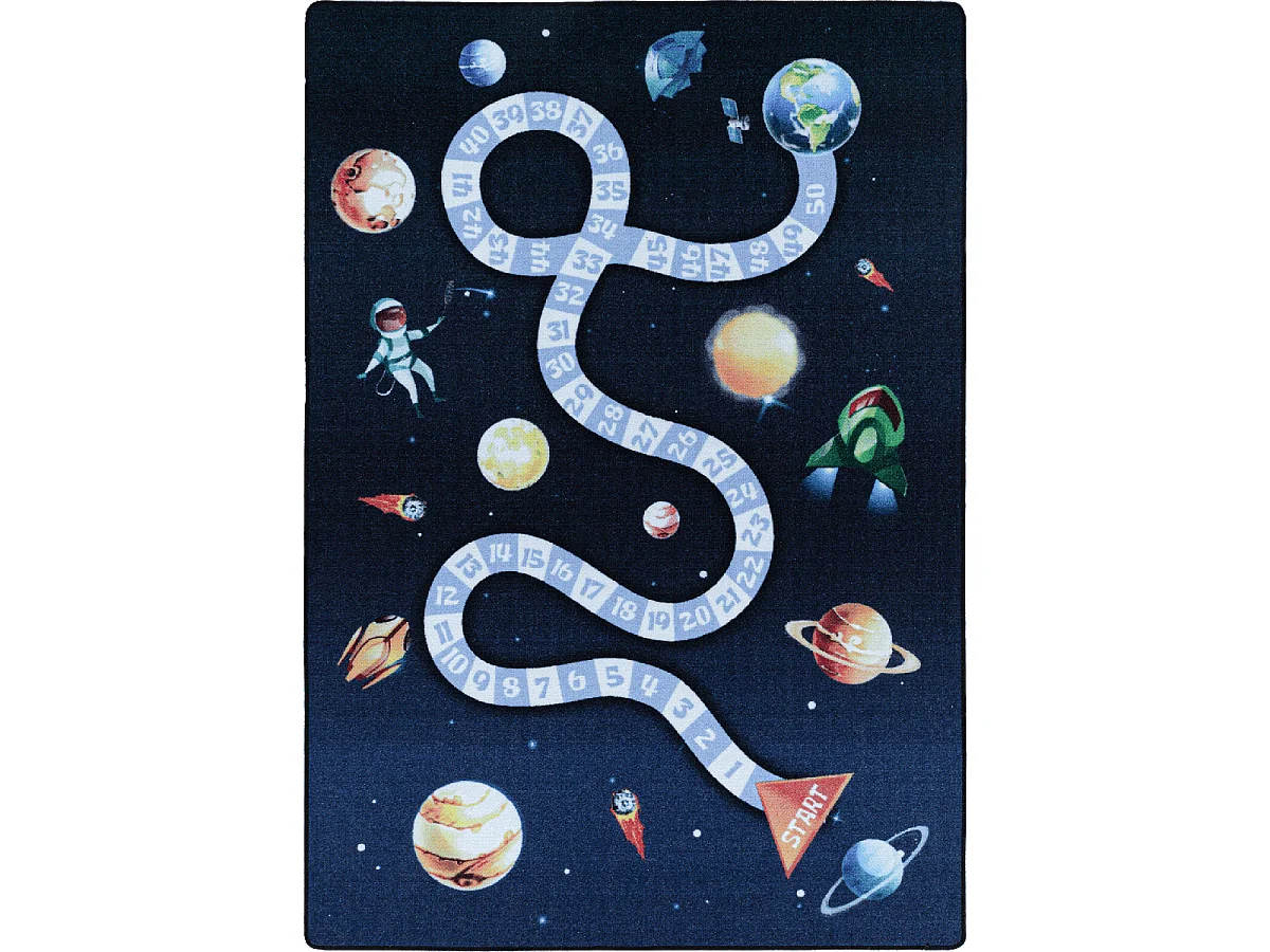 Tapis enfant 140x200 Lavable 30° KIDATU bleu