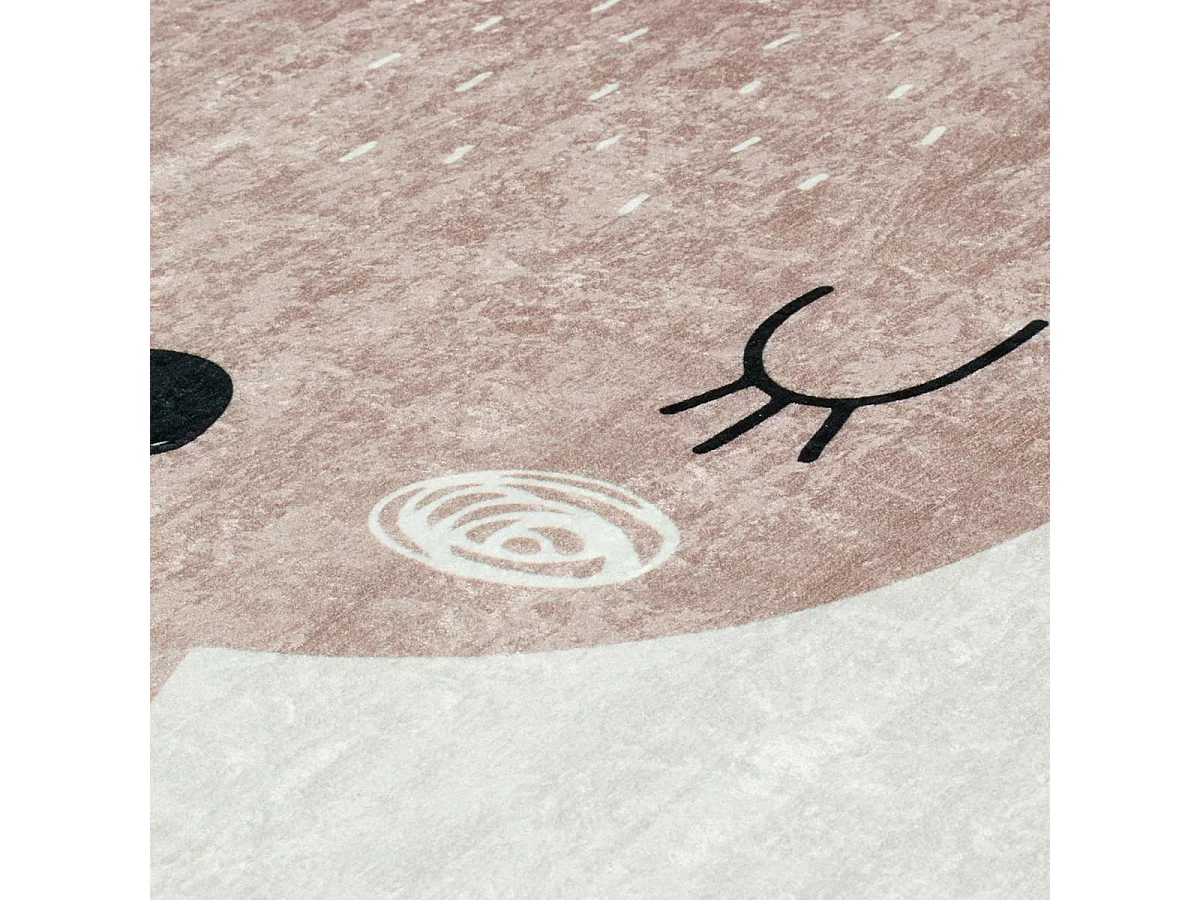 Tapis enfant 160x230 rectangle tissé marron motif animaux RENNE