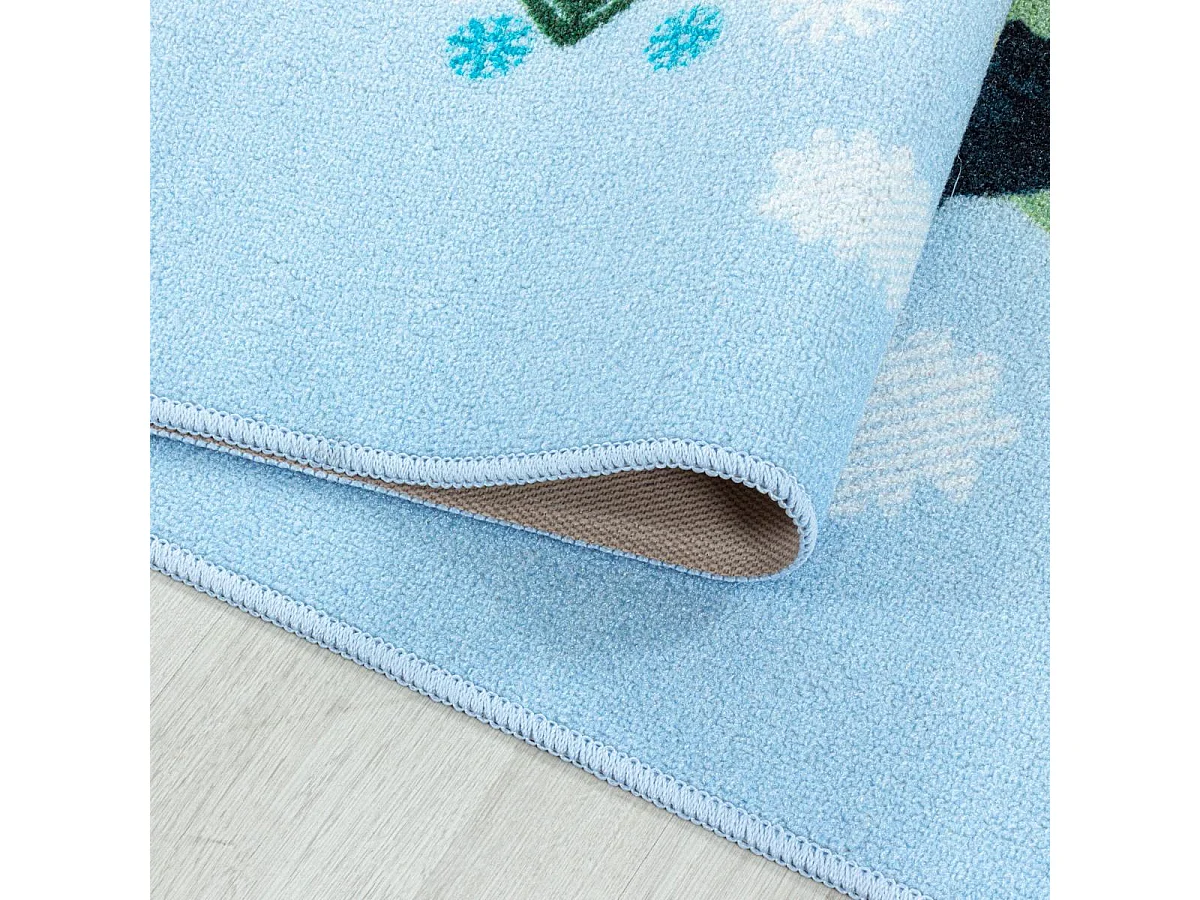 Tapis enfant 160x230 Lavable 30° PLAYMAP bleu