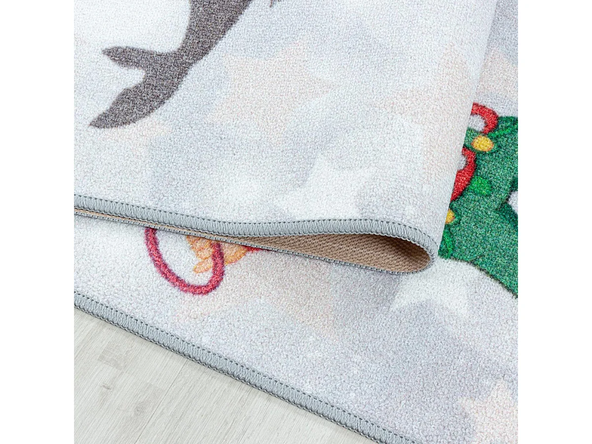 Tapis enfant 160x230 Lavable 30° CIRCU G gris