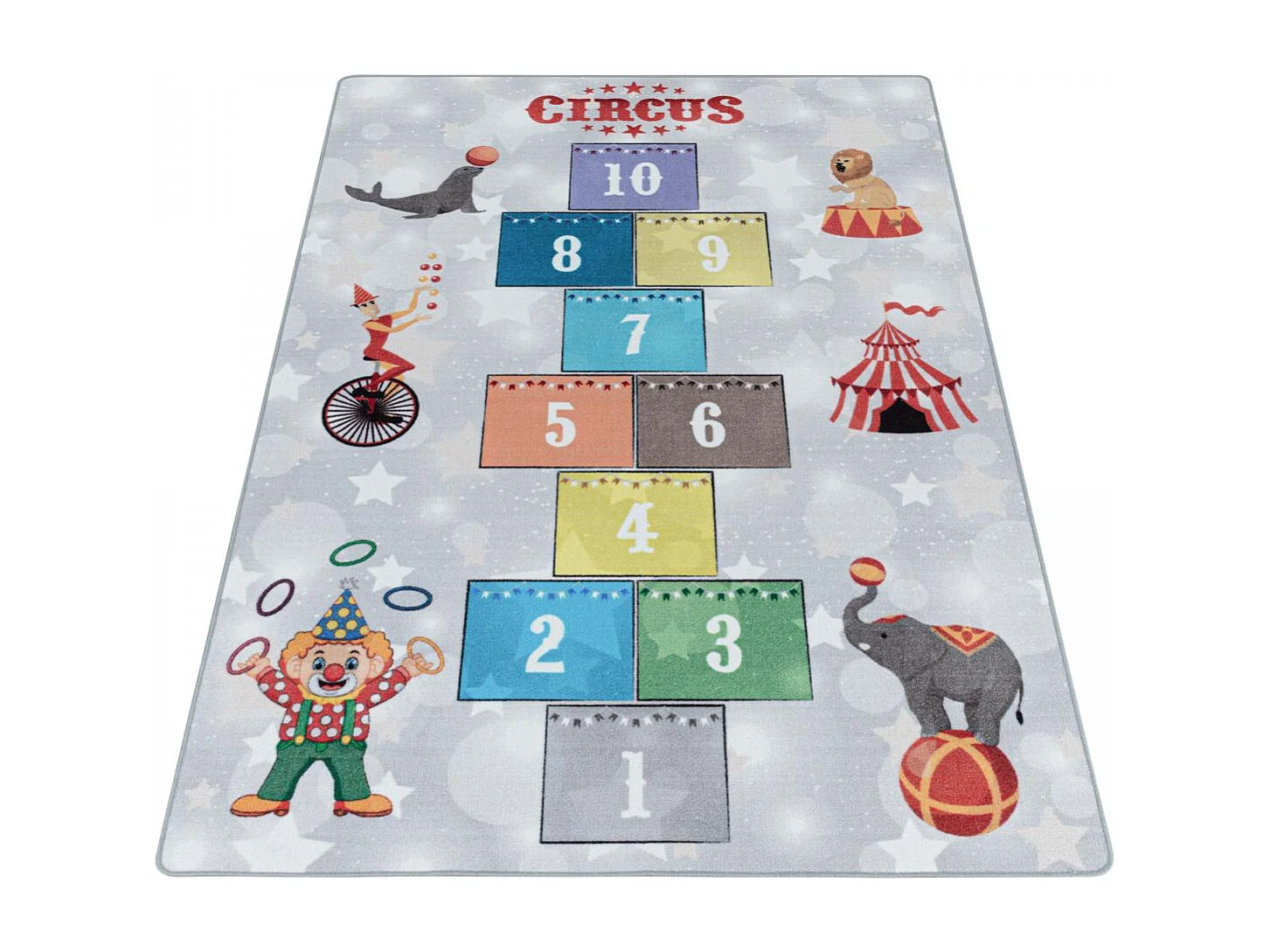 Tappeto per bambini 160x230 Lavabile 30° CIRCU G grigio