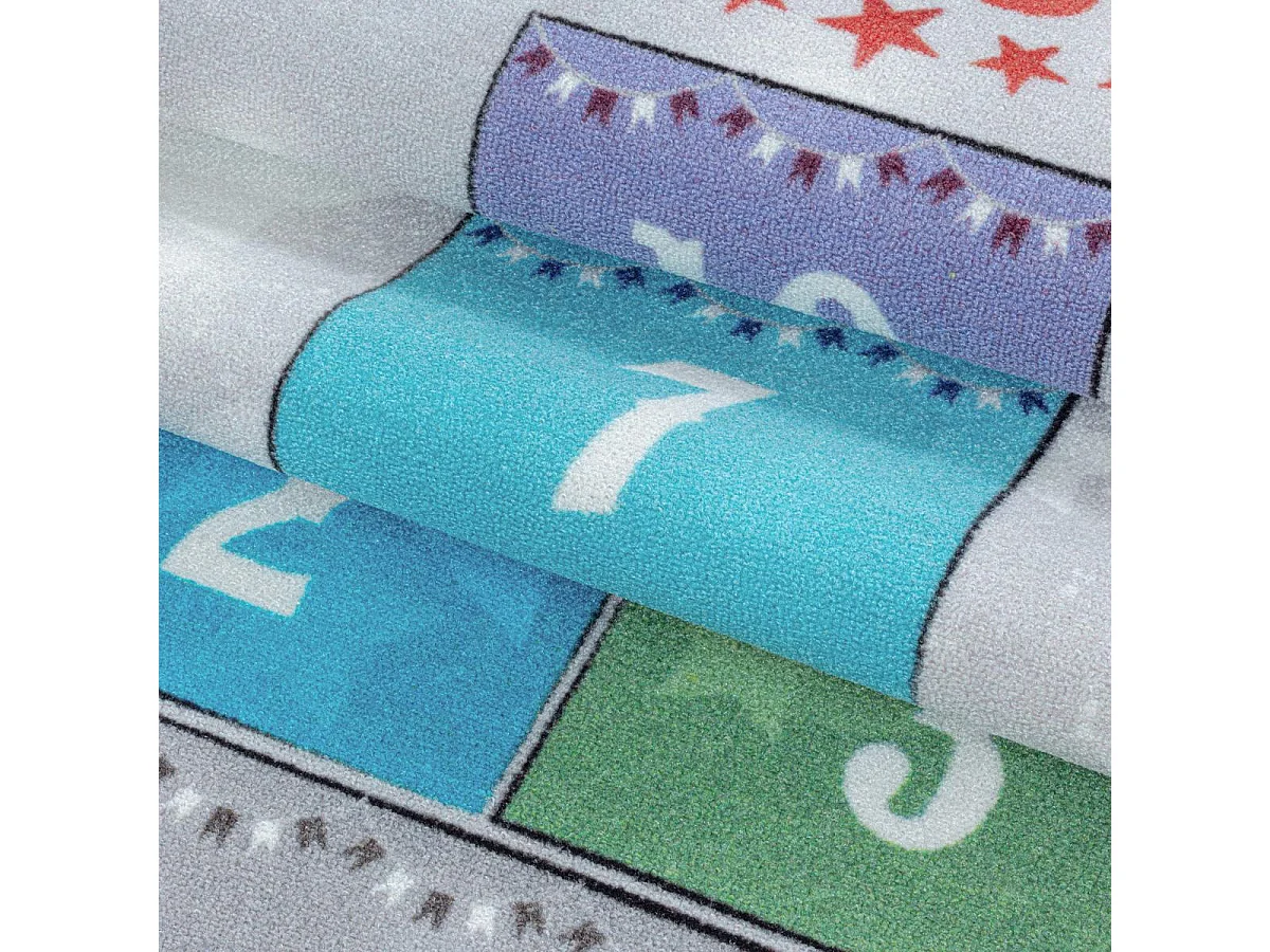 Tapis enfant 140x200 Lavable 30° CIRCU G gris