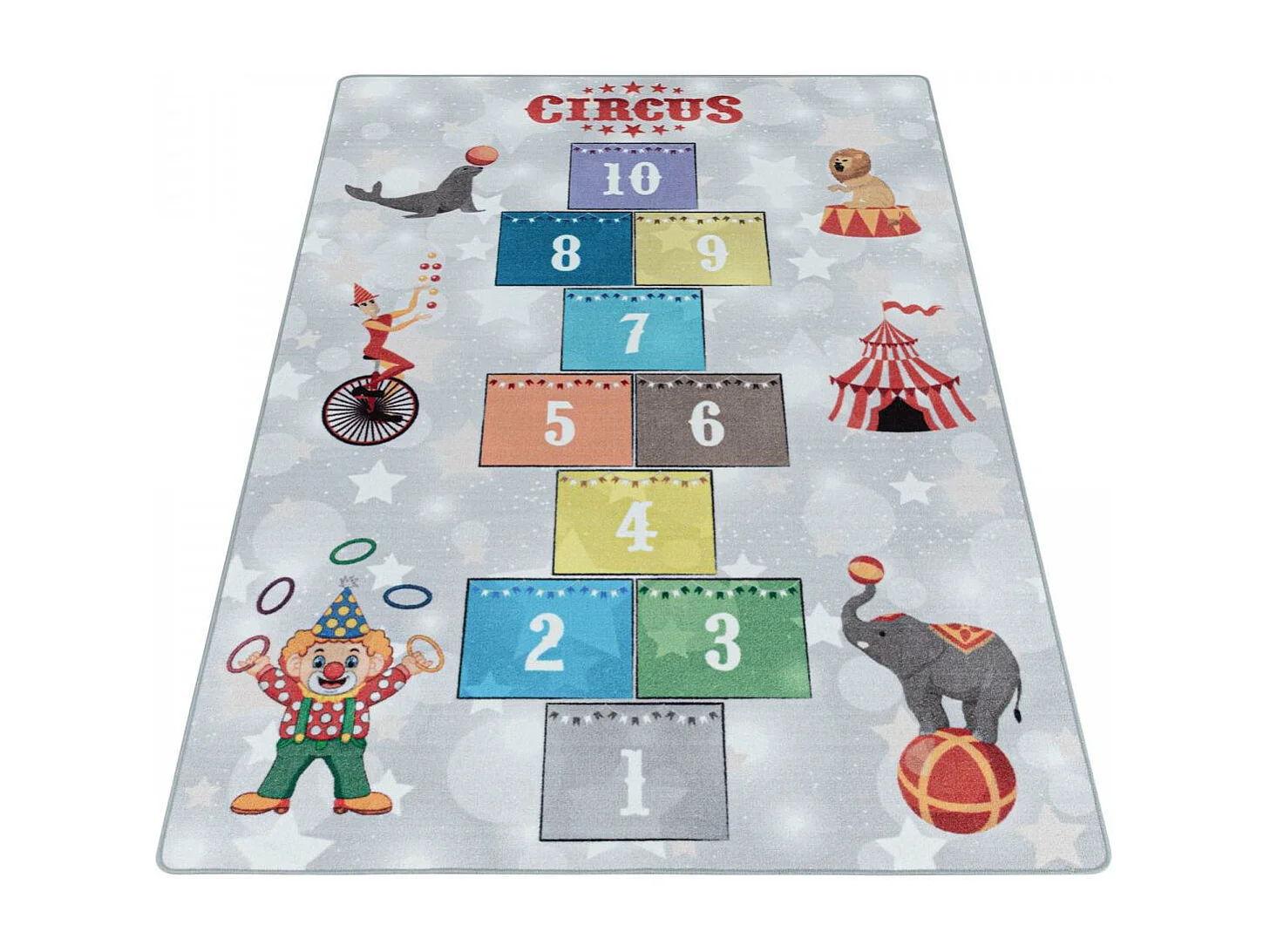 Tapis enfant 140x200 Lavable 30° CIRCU G gris