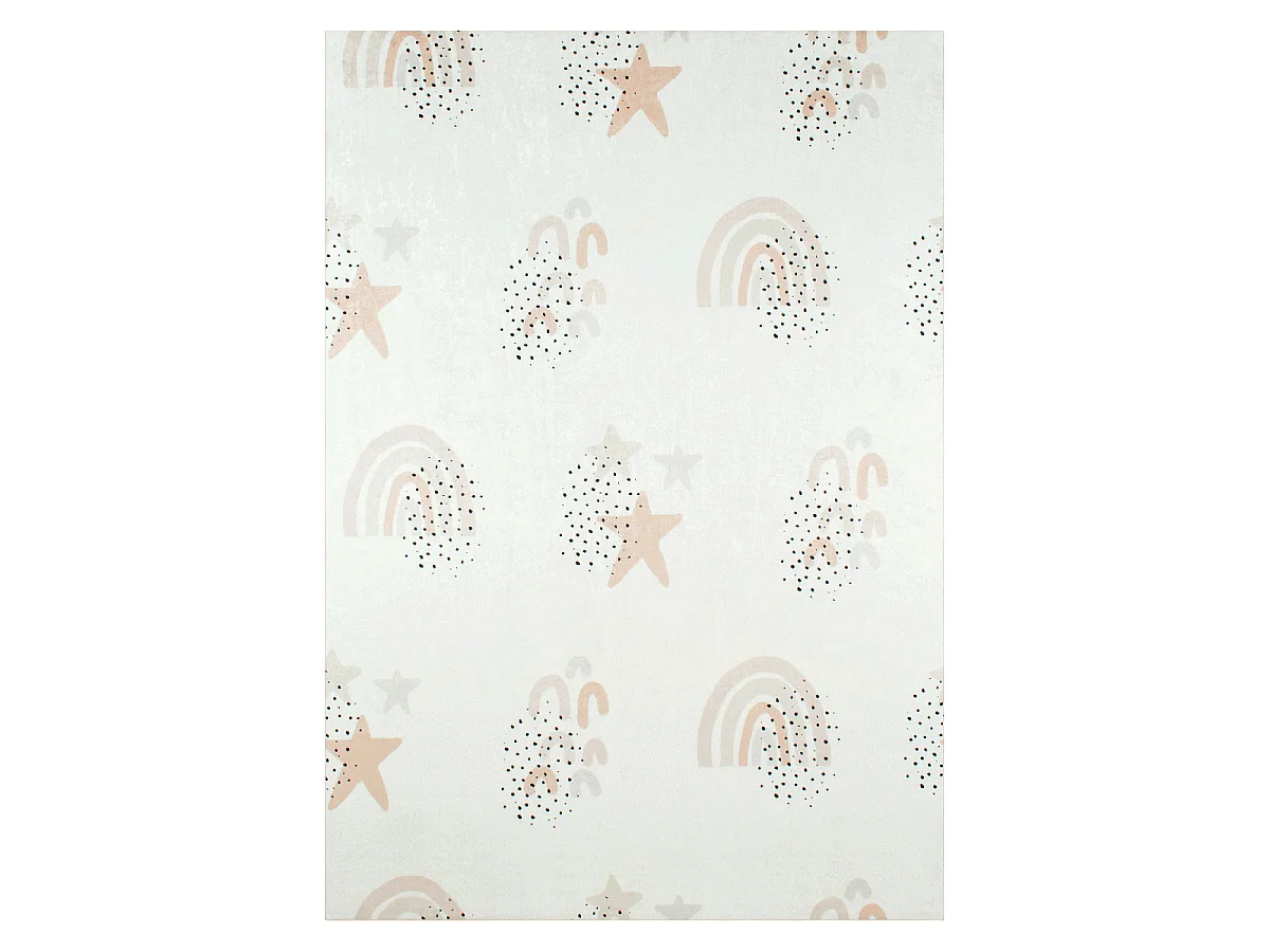 Tapis enfant 160x230 rectangle tissé crème ARCENCIEL