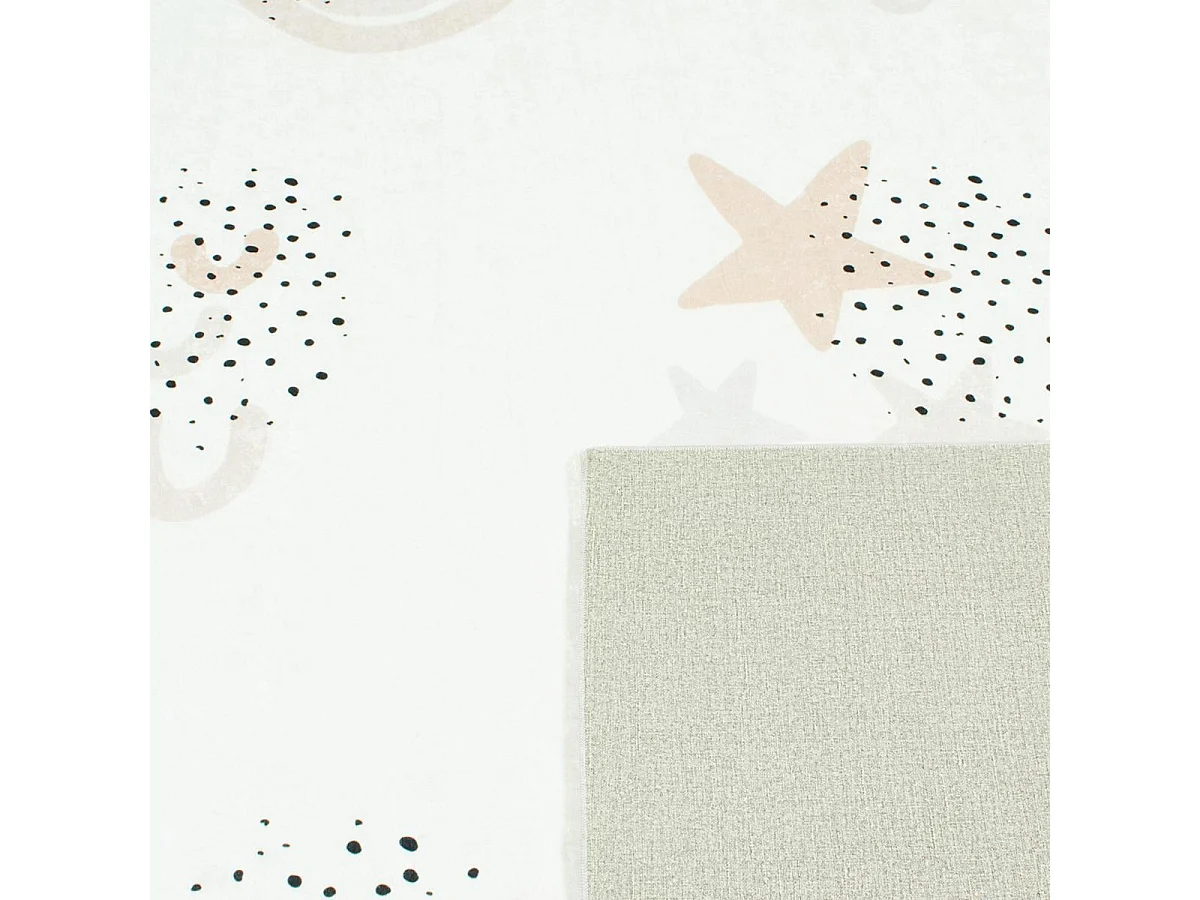 Tappeto per bambini 160x230 rettangolo tessuto crema ARCENCIEL