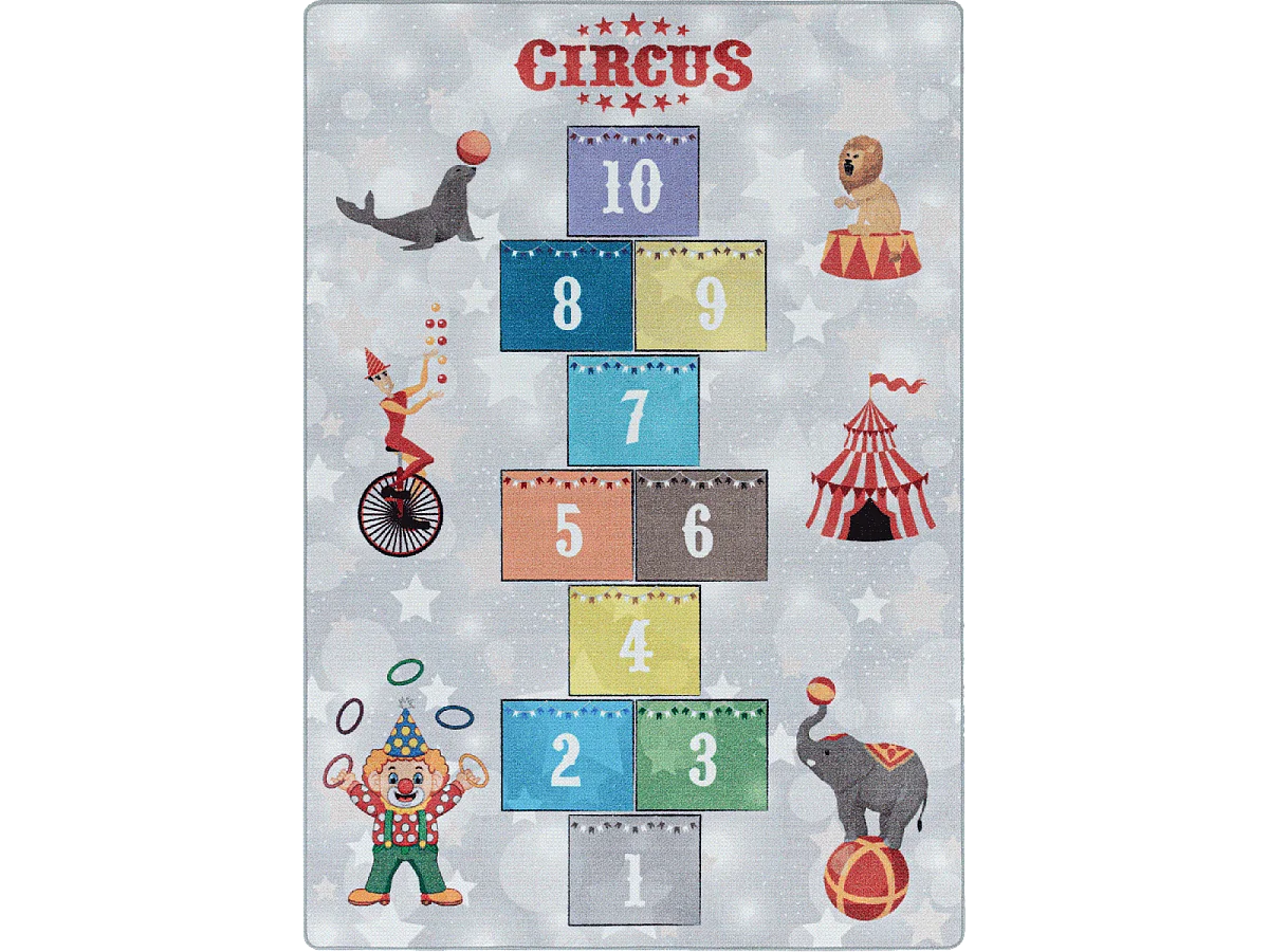 Tapis enfant 80x120 Lavable 30° CIRCU G gris