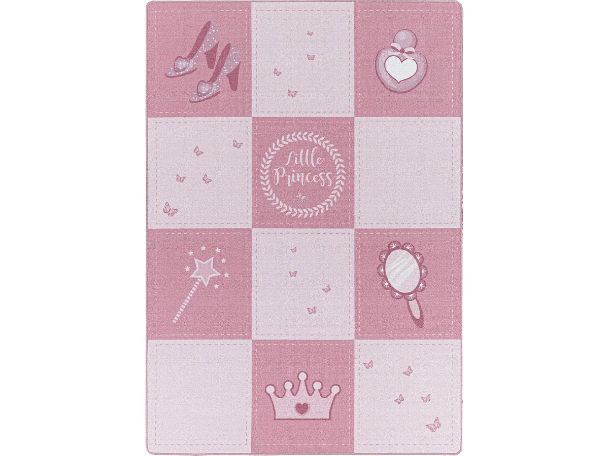 Tapis enfant 80x120 Lavable 30° ROSEKA rose