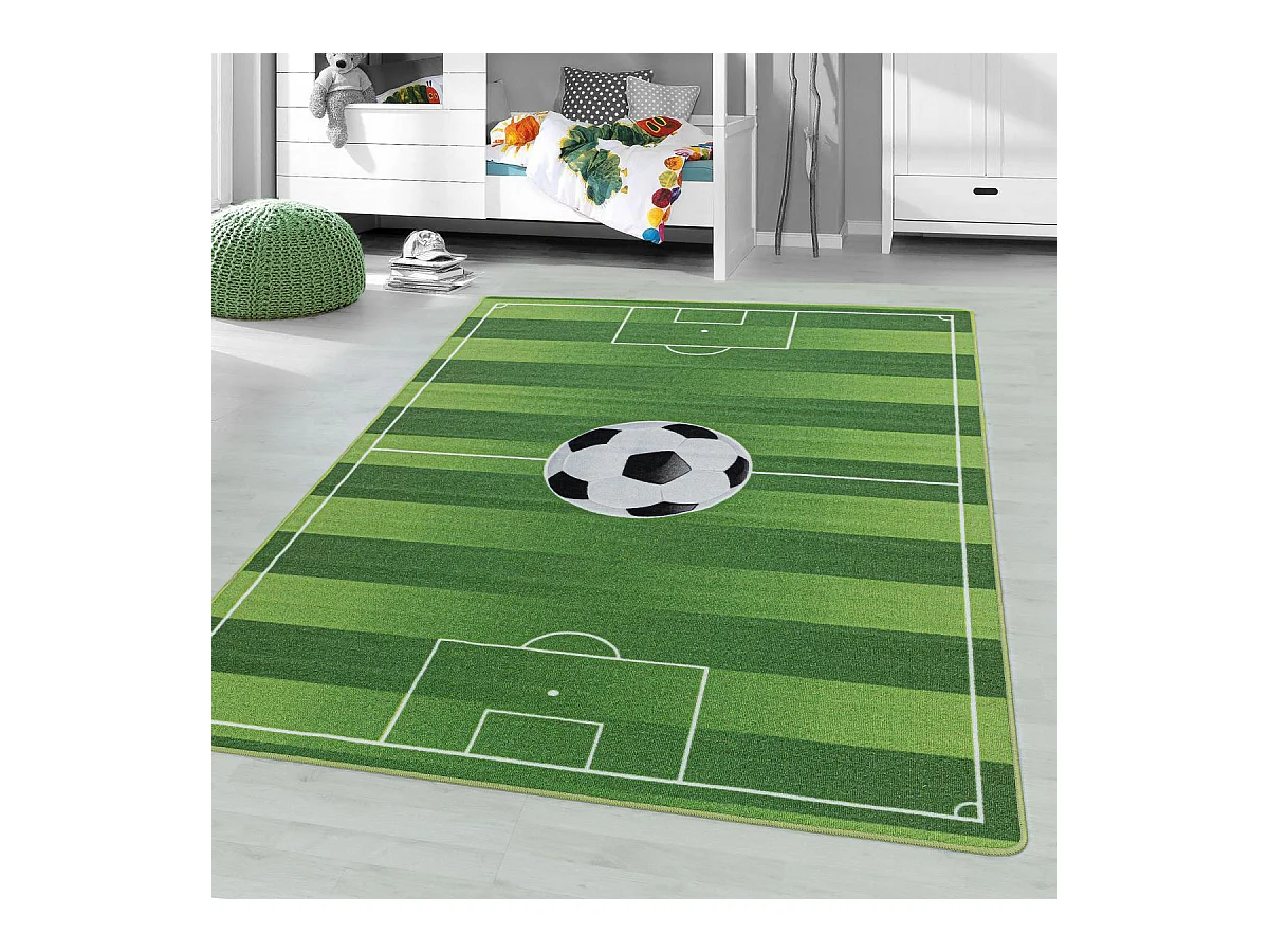 Tapis enfant 160x230 Lavable 30° FOOT vert