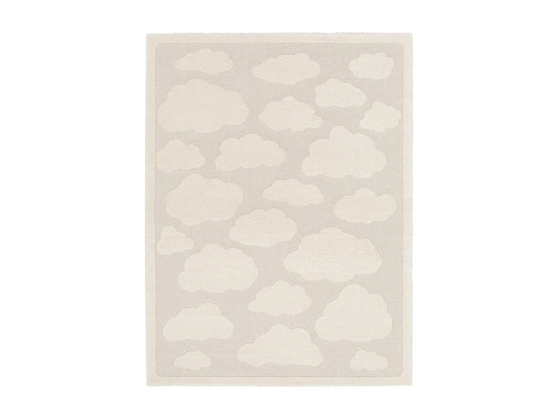 Tapis enfant 160x213 rectangle tissé crème RIVIERA 3