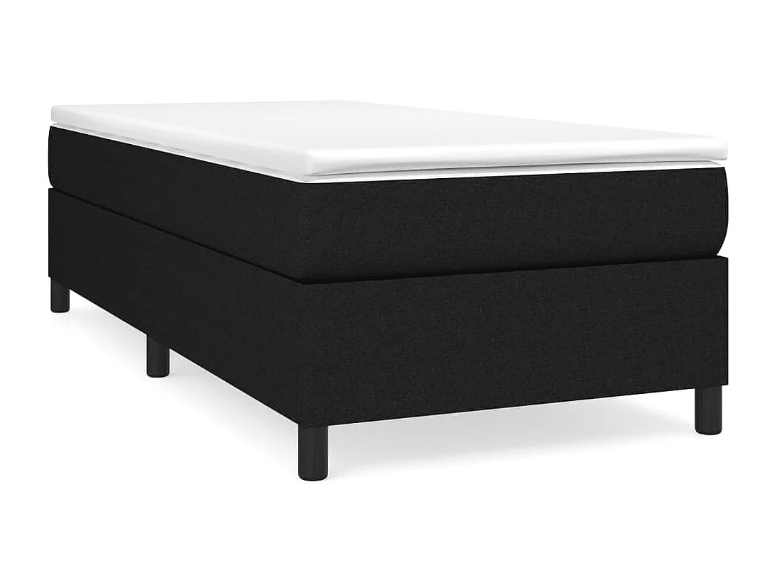 Estrutura de cama com molas 90x190 cm tecido preto