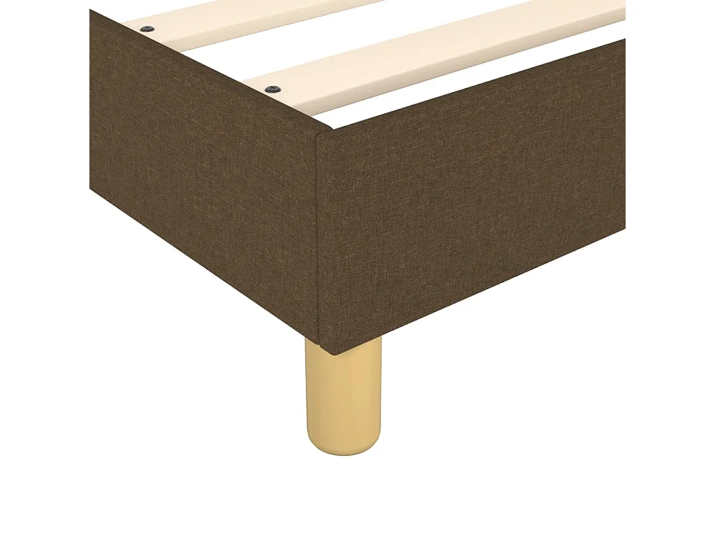 Estructura de cama box spring tela marrón oscuro 80x200 cm