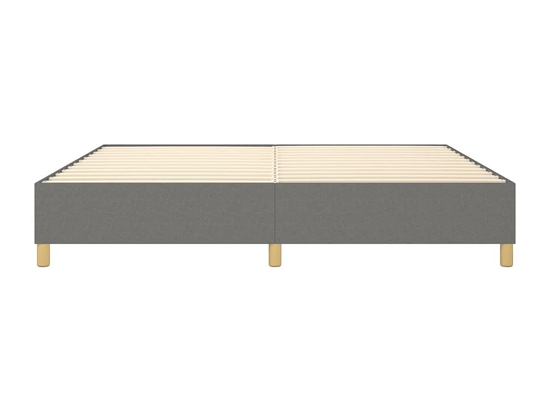 Sommier à lattes de lit Gris foncé 140x190 cm Tissu