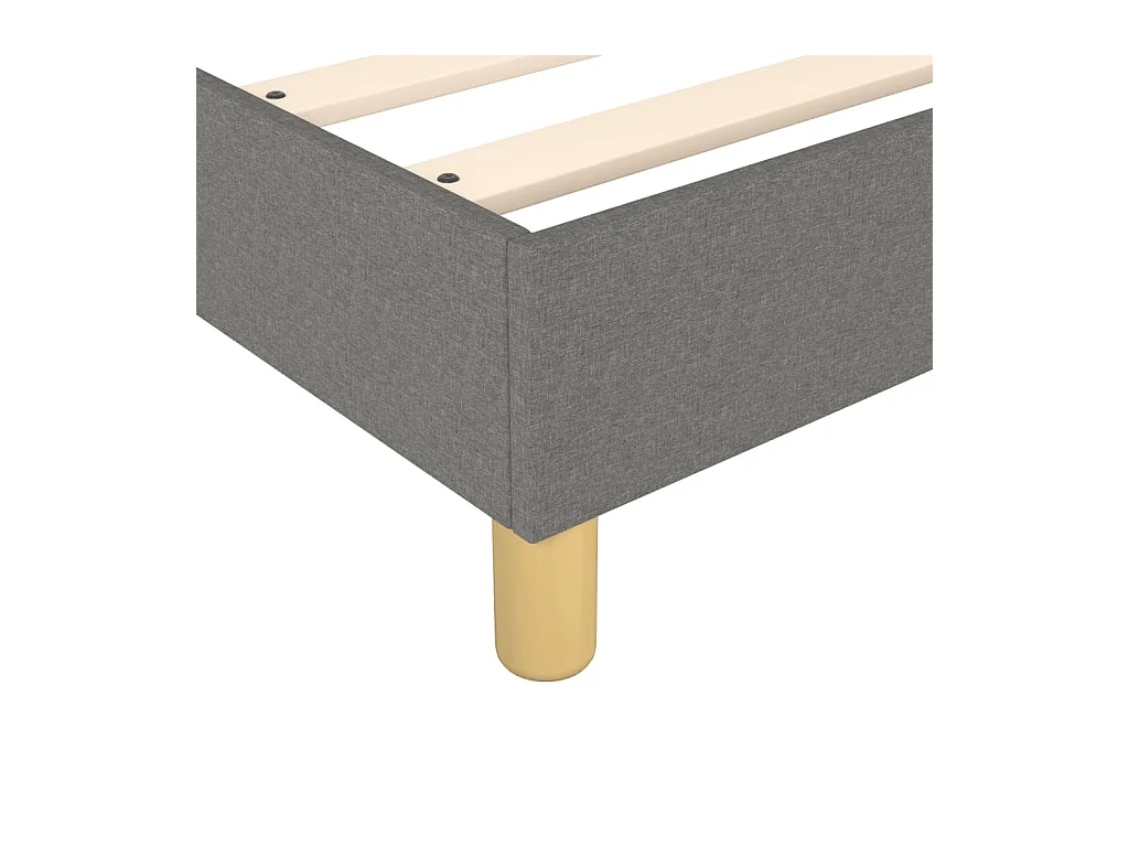 Estructura de cama box spring tela gris oscuro 120x200 cm