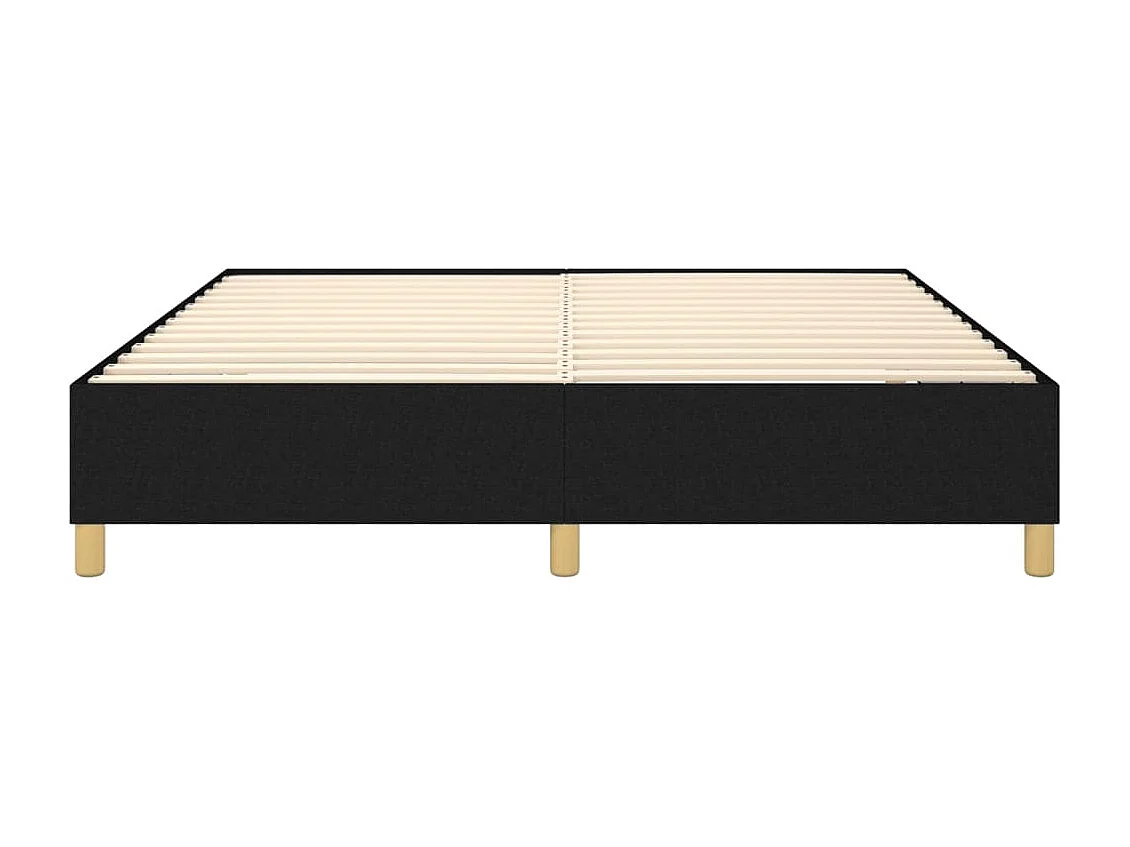 Estrutura de cama com molas 180x200 cm tecido preto