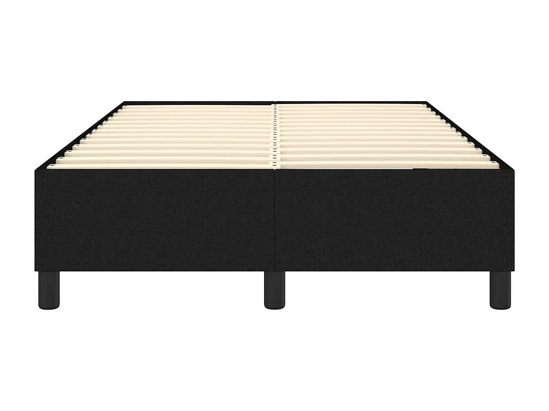 Sommier à lattes de lit Noir 120x200 cm Tissu