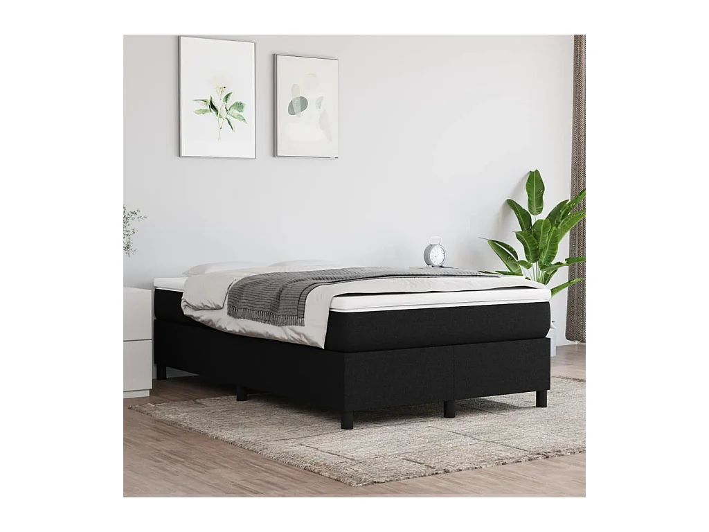 Estrutura de cama com molas 120x200 cm veludo preto