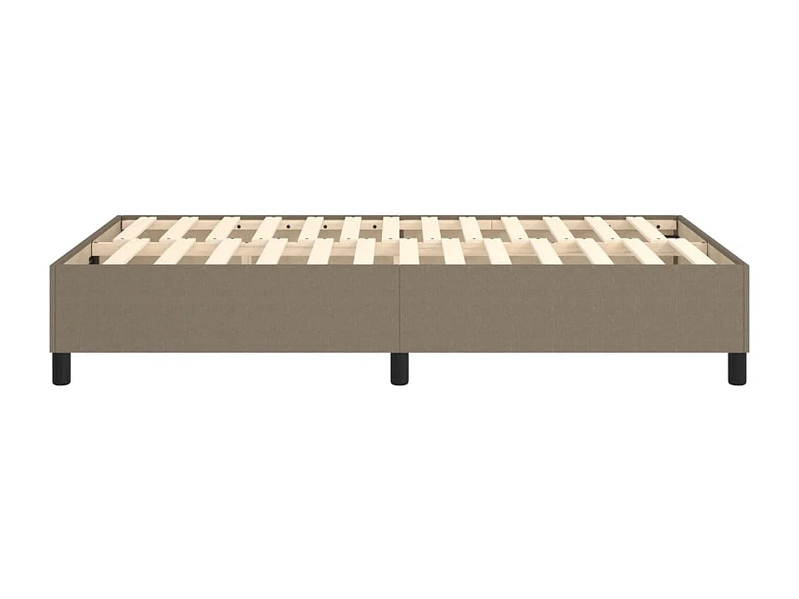 Estrutura de cama com molas 120x200 cm tecido cinza-acastanhado