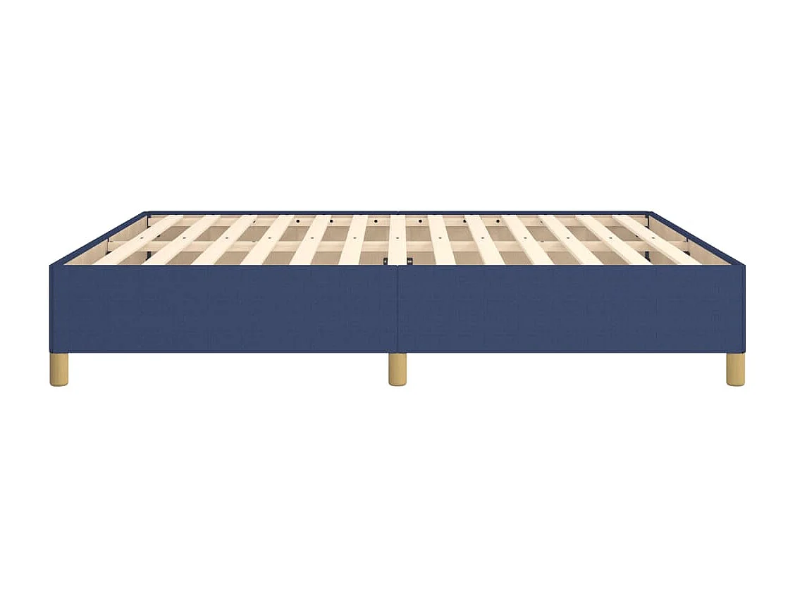 Estrutura de cama com molas 160x200 cm tecido azul