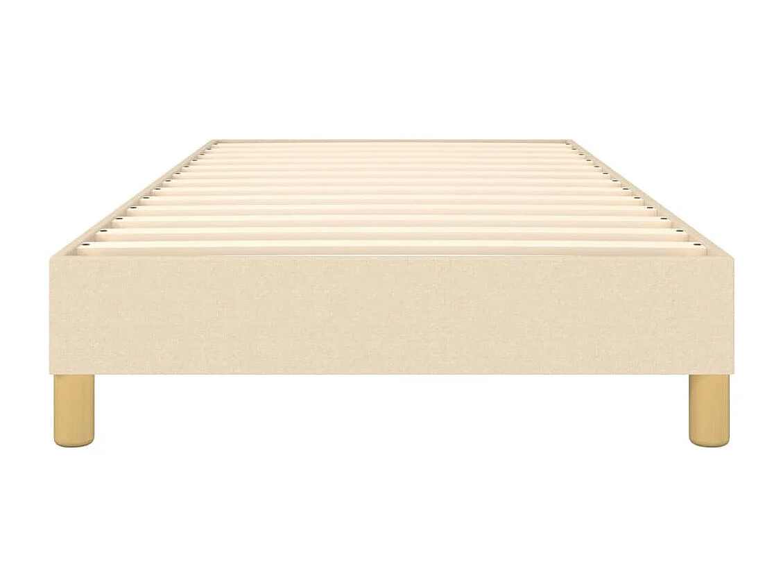 Estrutura de cama com molas 90x190 cm tecido cor crème