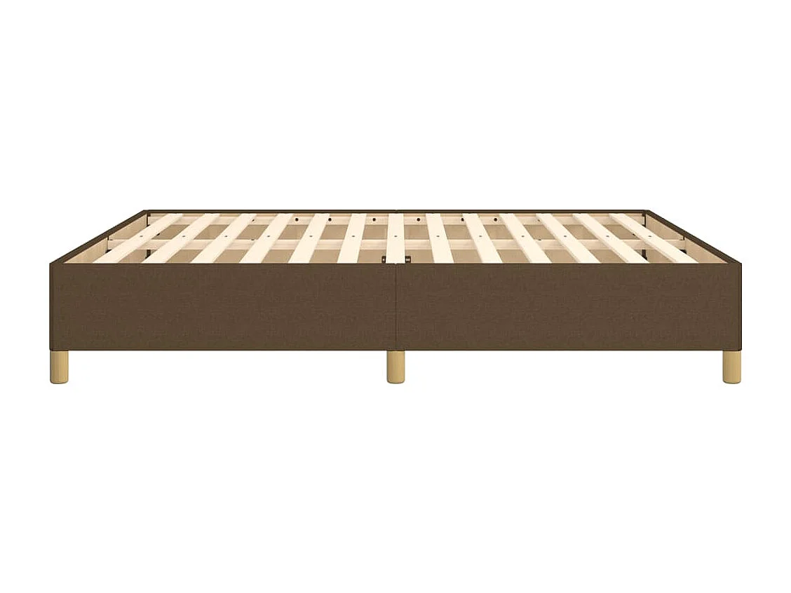 Sommier à lattes de lit Marron foncé 160x200 cm Tissu
