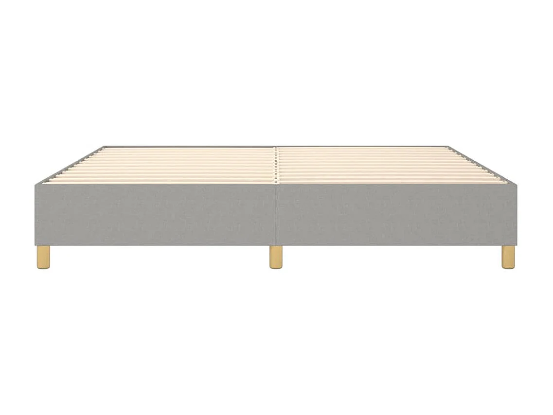 Estructura de cama box spring tela gris claro 200x200 cm
