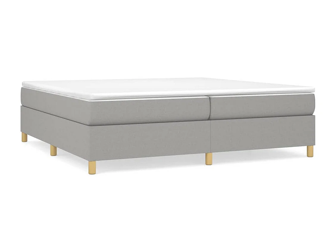 Bedframe zonder matras stof lichtgrijs 200x200 cm