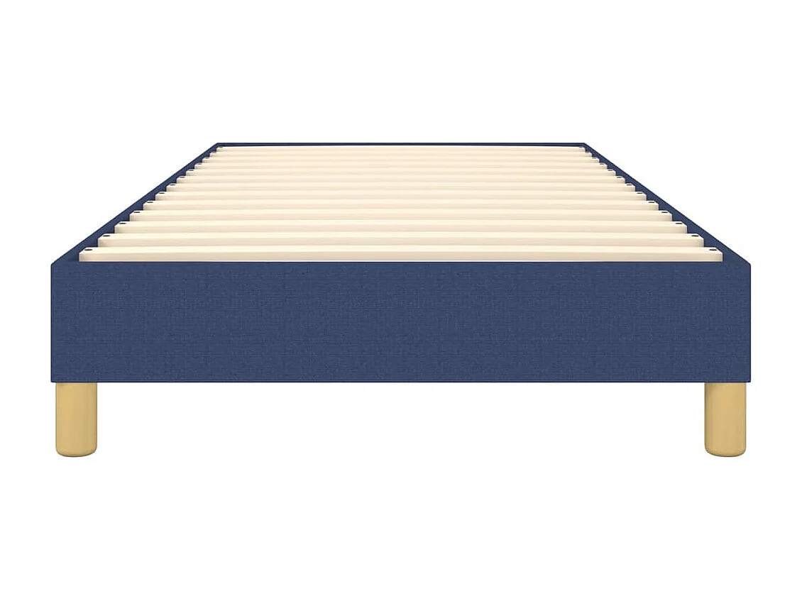 Estrutura de cama com molas 90x200 cm tecido azul